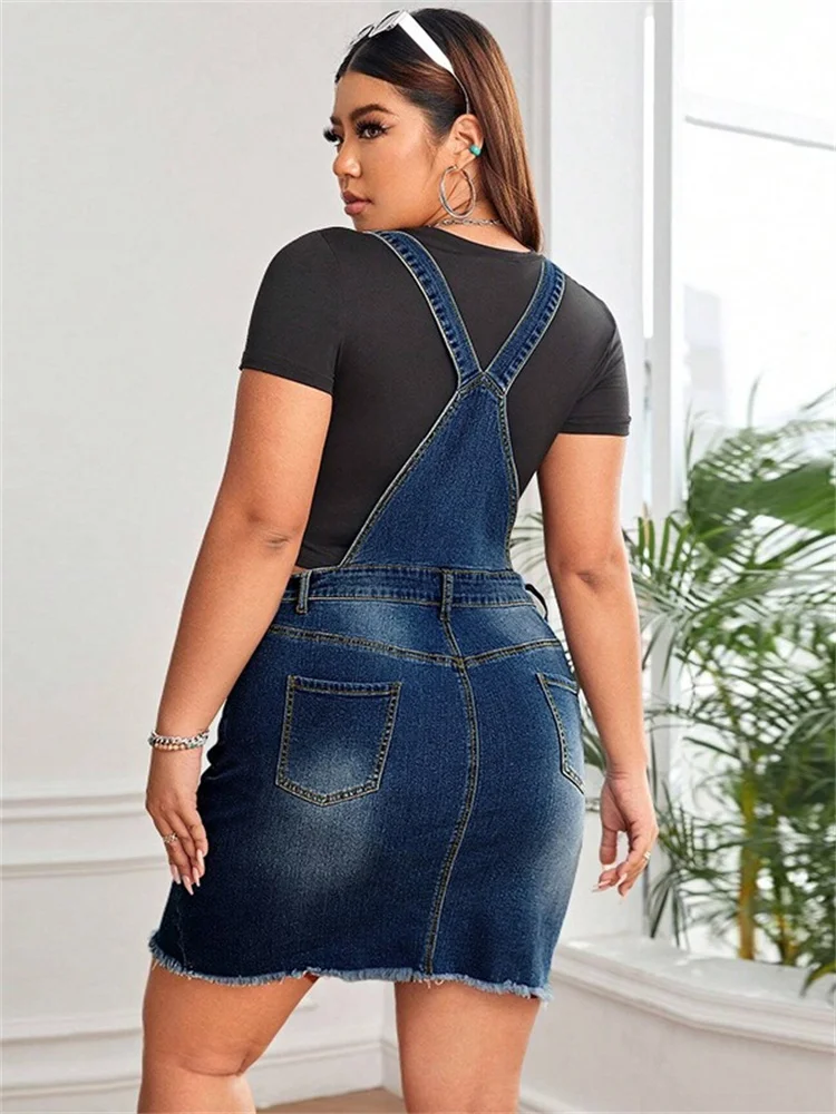 Wmstar Denim Dresses for Women Wholesale Casual Loose Pockets Fashion Streetwear New in Summer and Fall Women Clothing 2025