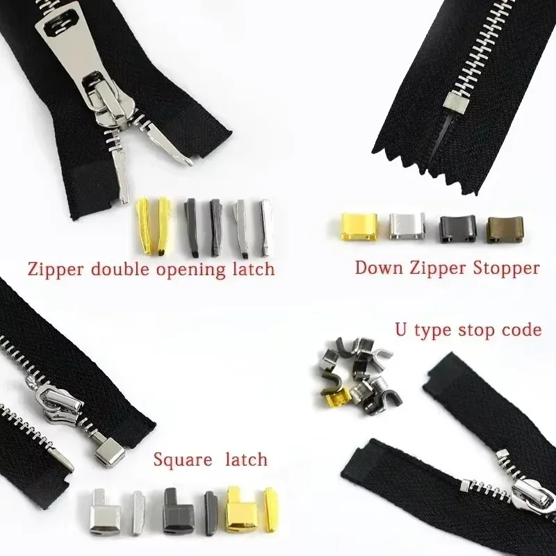 Zipper Repair Kit 1Set 3# 5# 8# Open-end Zipper Socket Stopper for Metal Nylon Resin Zippers