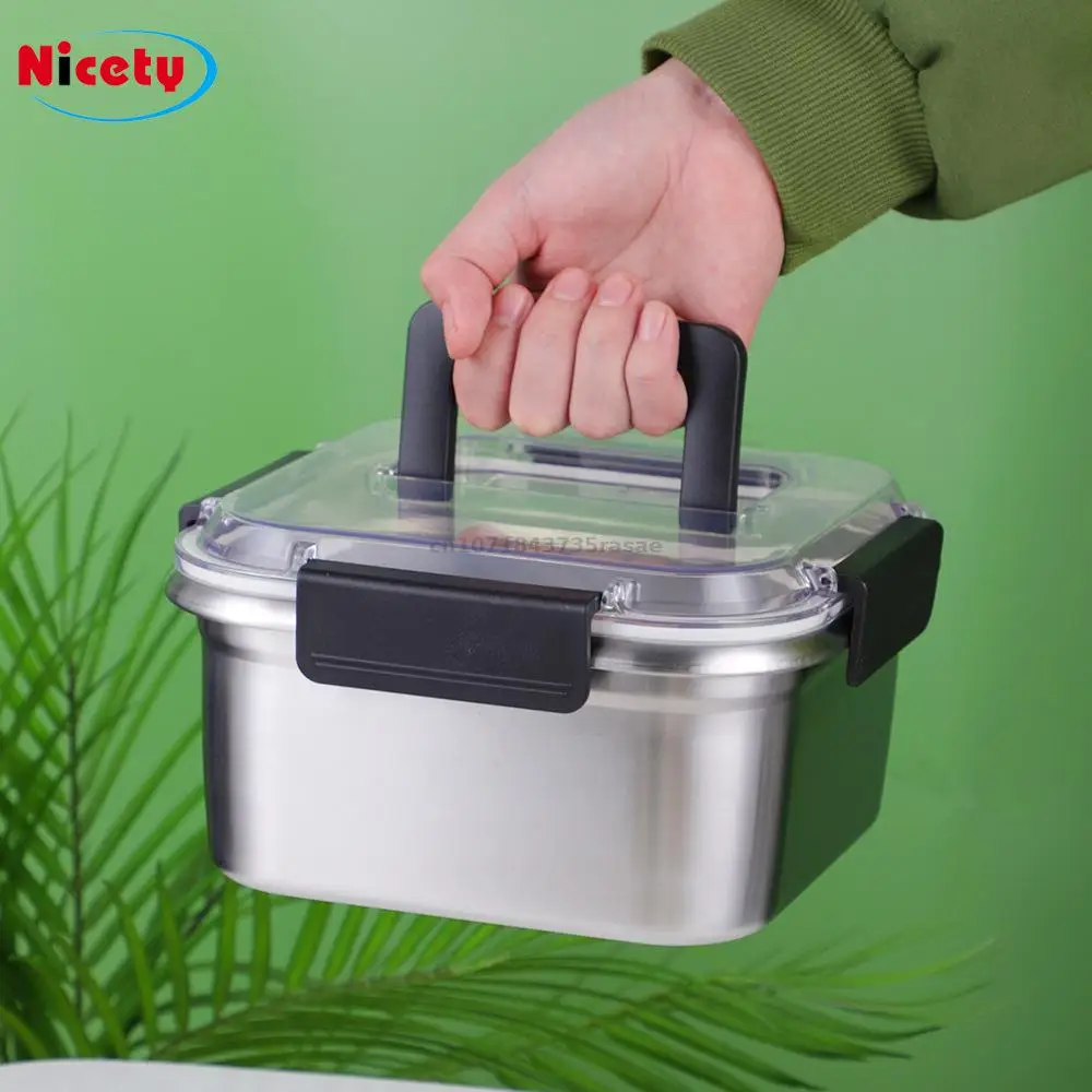

316 Stainless Steel Lunch Box with Sealed Lid Food Storage Containers Freezer Dishwasher Oven Safe for Bento Box Picnic