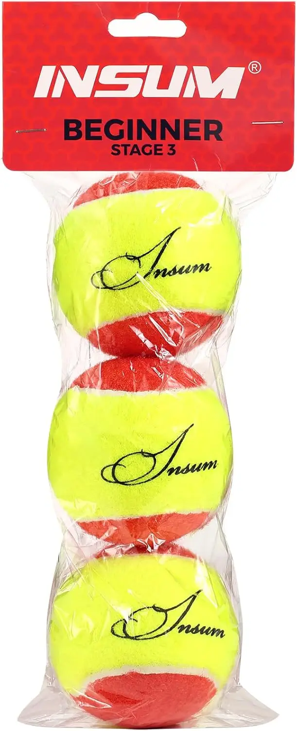 Tennis Balls Green Dot Tennis Balls-25% Low Compression Stage Ball for Beginners Kids Training Practising Playing Balls