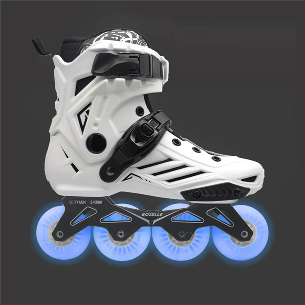 

Original Roselle Roller Skates Inline Skate Shoes LED wheels Salom Skates Street Shoes Sliding Free Skate Patins Size 35-46