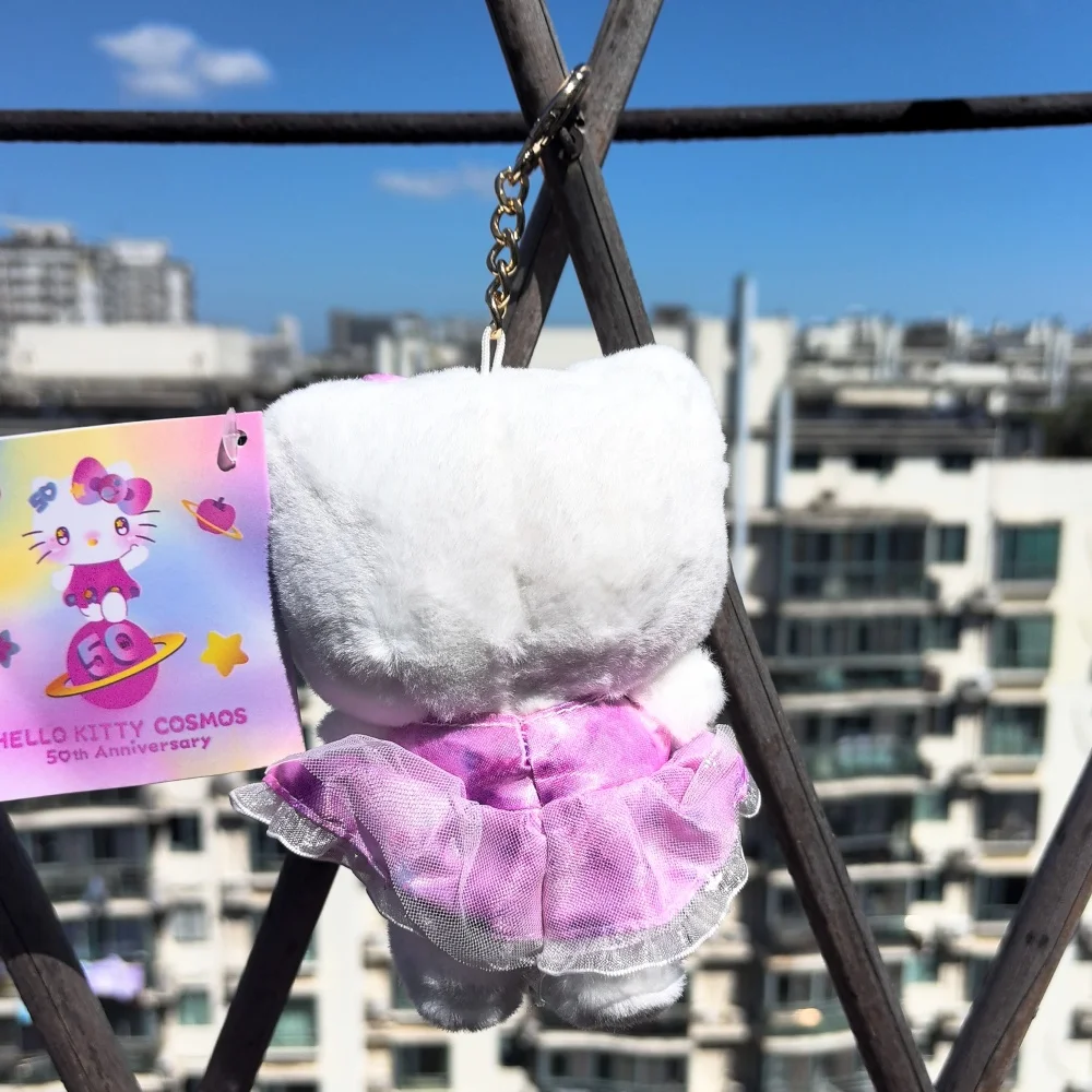 Sanrio Hellokitty 50th Anniversary Plush Toy Backpack Pendant Keychain Boys Girls Toy Schoolbag Decoration Birthday Present 4