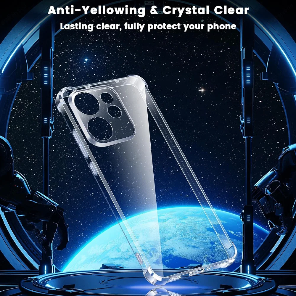 Transparent Shockproof Case with Camera Protection