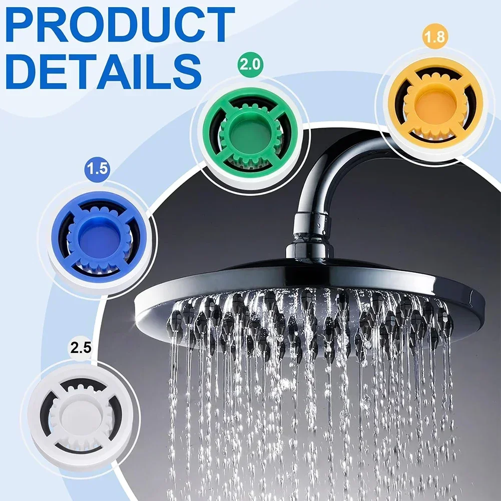 4pcs Bathroom Shower Head Water Flow Restrictor Reducer Limiter Saver Adapter Set Water Saving Bathroom Fixtures