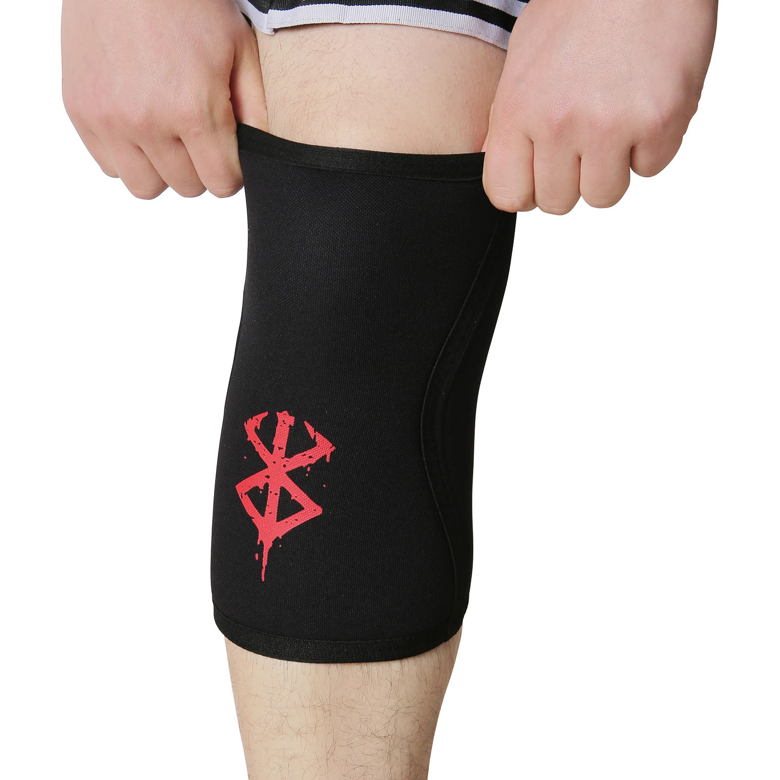 Berserk Anime Fitness Compression Knee Sleeve for Men - Powerlifting & Weight Lifting Support
