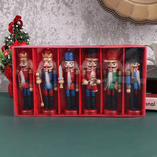 1pc Boe Narodzenie  12.5cm Nutcracker Puppet Christmas Decor Flash Nutcracker Soldier Home Ornaments 1