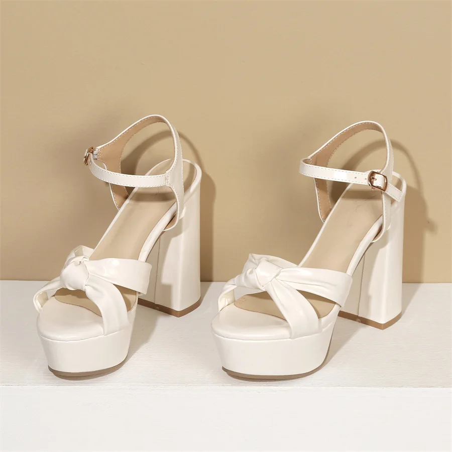 

Women Sandals 2023 Summer Luxury Designers Peep Toe Platform High Heels Party Buckle Dress with Women Shoes Size 43 Dropshopping