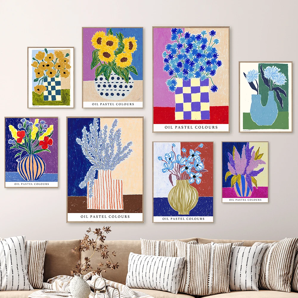 

Abstract Flower Vase Wall Art Canvas Painting Nordic Posters And Prints Pictures For Living Room Bedroom Office Home Decoration