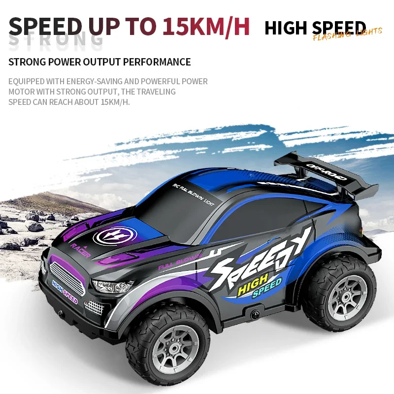 RC Car Off-road with Luminous Light 2.4G Remote Control Car Climbing Car Racing Drift Vehicle Buggy Electric Model Car Christmas