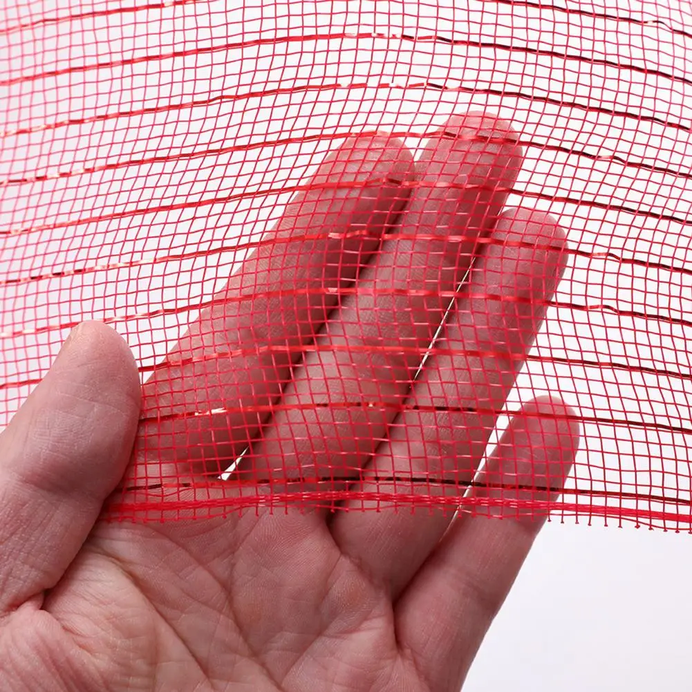 10 Inch X 10 Yards Christmas Mesh Ribbon Red/Red White Stripe Metallic Foil Mesh Roll Wreaths Swags Christmas Tree Home Decor