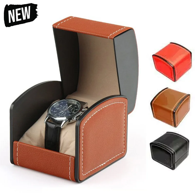 Portable Watch Box PU Leather Watch Case Organizer Storage Holder for ...