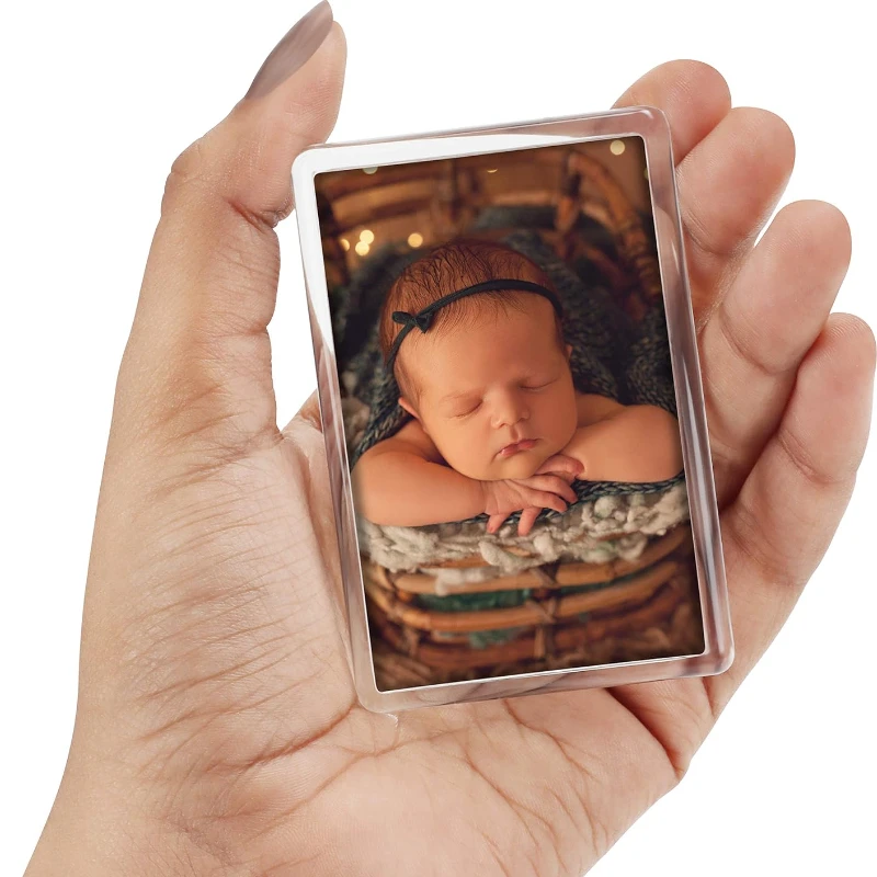 12/20/40Pcs Photo Frame Blank Photo Frame Insert Fridge Magnets Mini Magnetic Refrigerator Photo Picture Frames 2x3.03 In