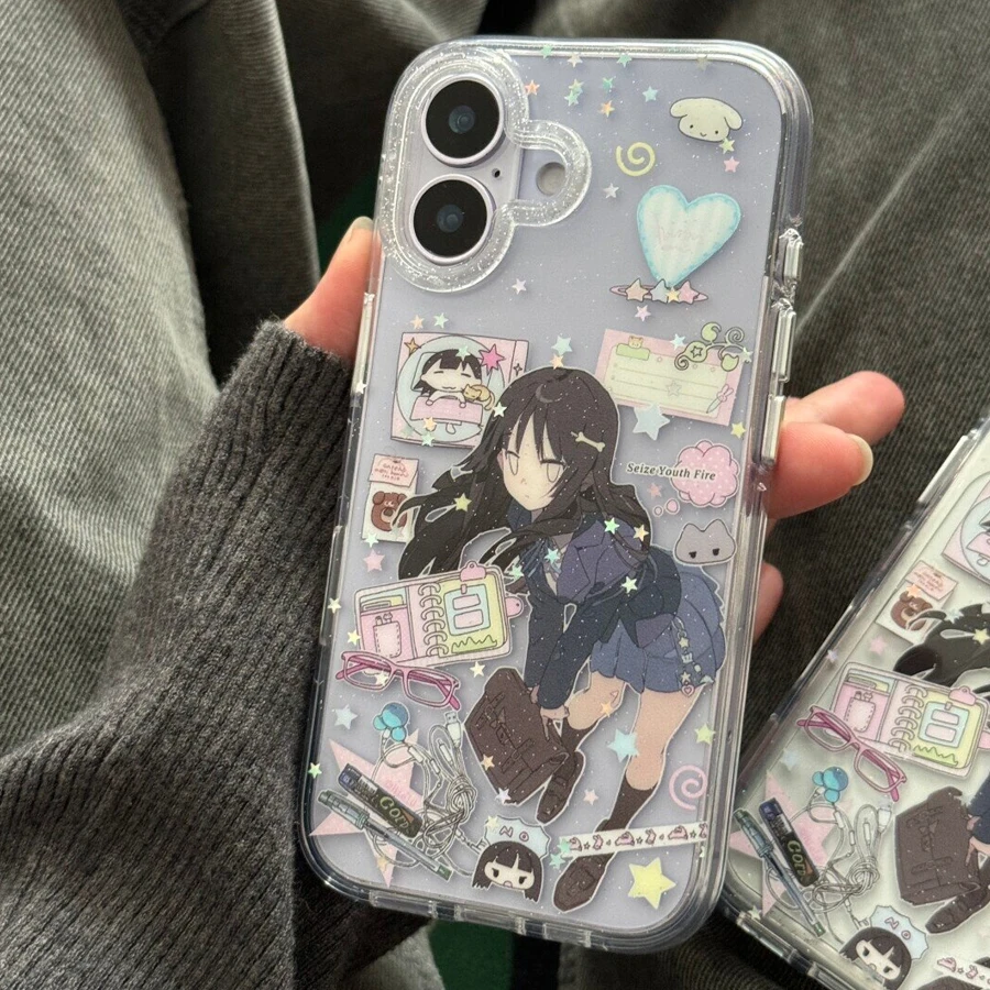 Creativity Twinkle Cute Anime Girl Phone Case - Funny Back Cover