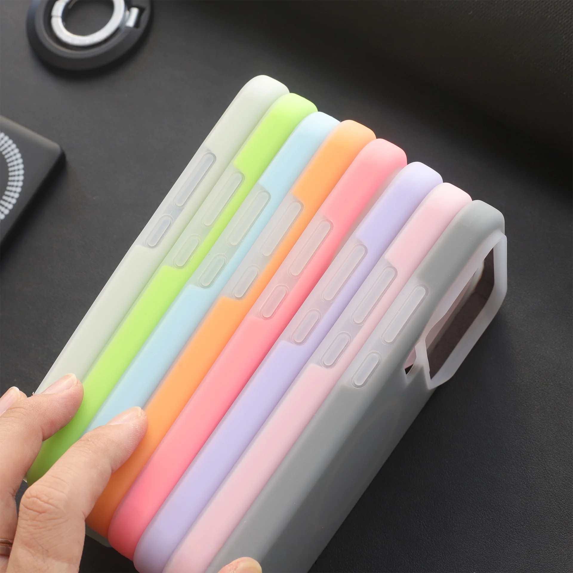 Jelly Liquid Silicone Magnetic Wireless Charging Matte Soft Phone Case
