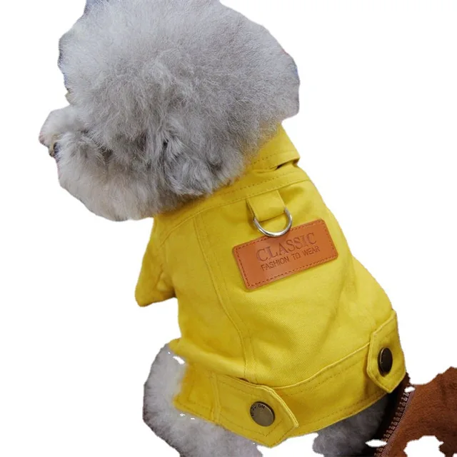 Spring Dog Suit Outfits Denim Coat 5