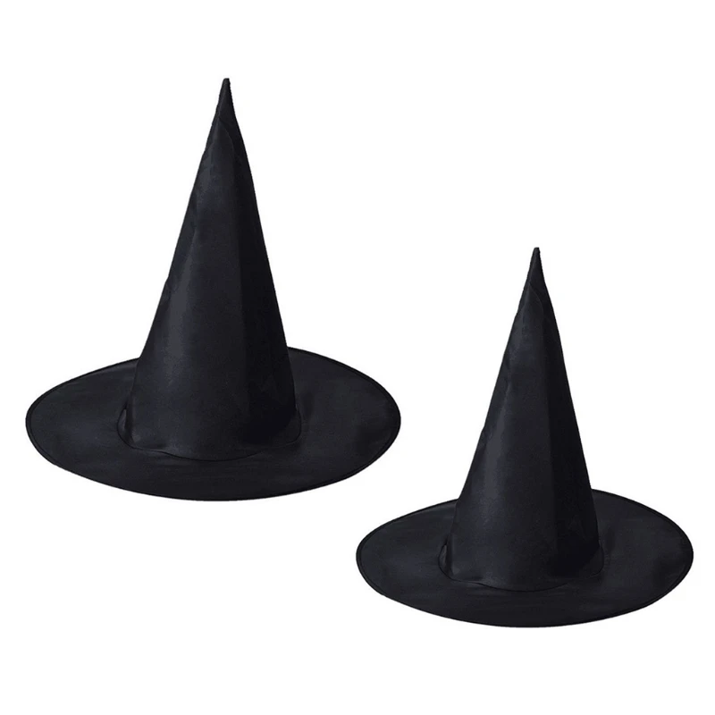 

Halloween Black Witch Wizard Hat Party Costume Headgear Devil Fashion Peaked Cosplay Props Decoration Fancy Dress up for Men