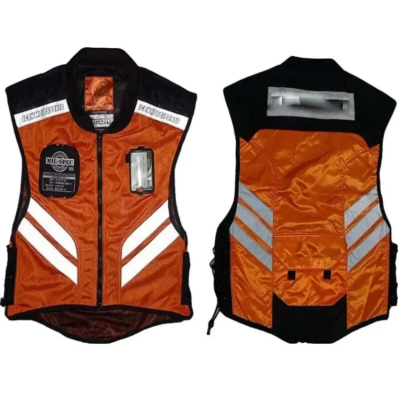 Riding Reflective Vest MOTO Waistcoat Non-sleeve Clothing for Motocross Off-Road Racing Motorcycle Touring Night Riding 1PC reflective vest