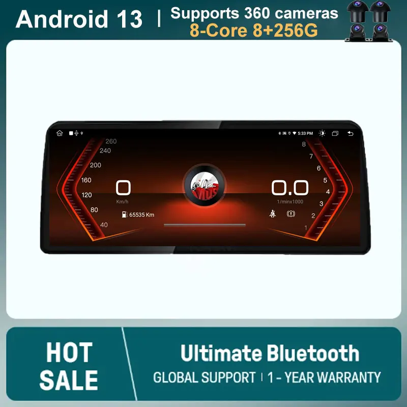 

12.3 Inch Car Accessories Carplay Monitor Multimedia Player Stereo Speacker Radio Android 13 Touch Screen For BMW E60 E61 M6