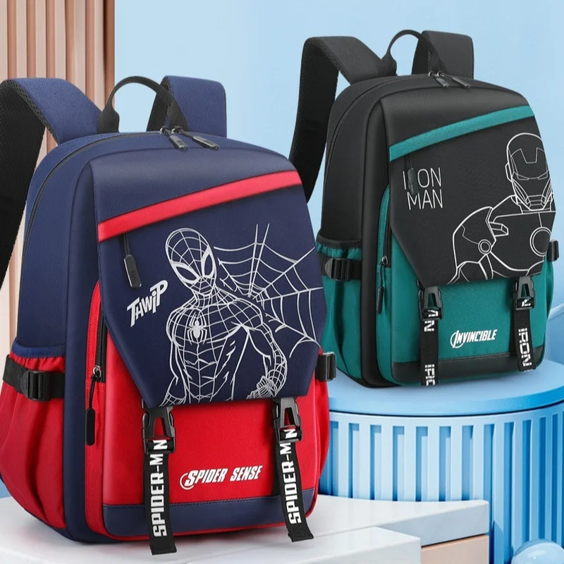 

Disney Spider Man Series Cartoon Printed Schoolbag For Elementary Students Boys Breathable Large Capacity Waterproof Backpack