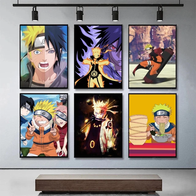 Affiches de NARUTO, décoration murale suspendue, tableau de salon moderne,  peinture modulaire, cadeaux, imprimés