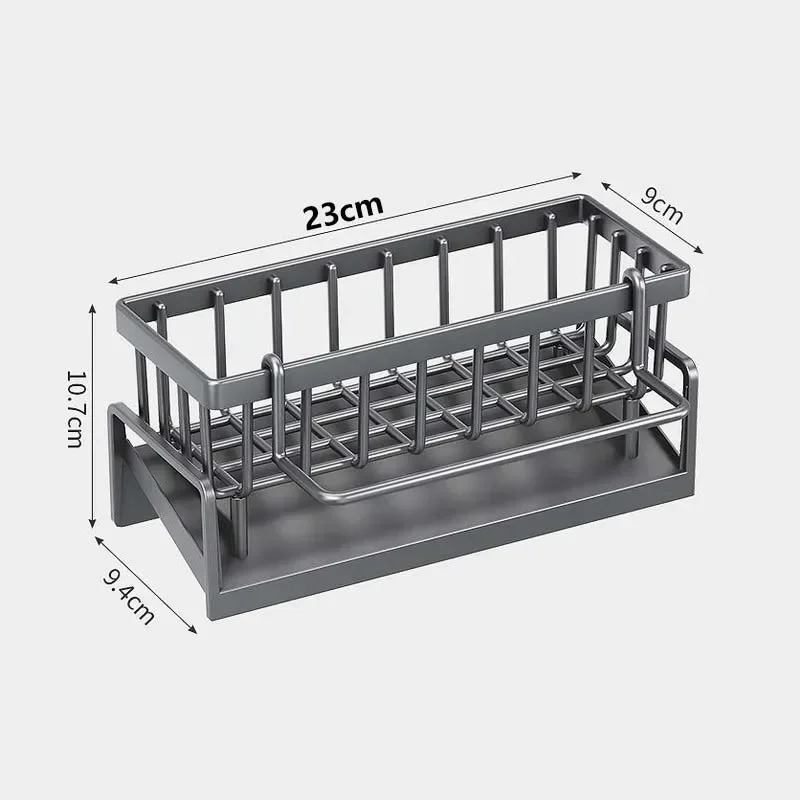 Kitchen Sink Drain Rack Organizer ABS Plastic Self-draining Sink Shelf Soap Sponge Holder Dishcloth Towel Rack filter basket 2