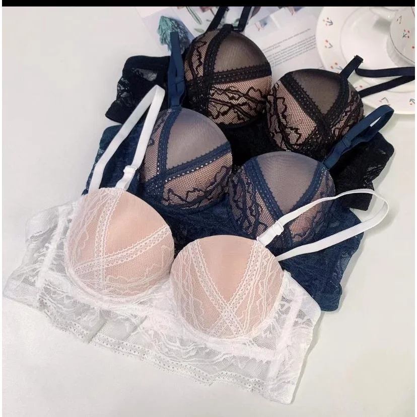 

Sexy Lace Small Breasts Show Large Thickened Gathered Anti-sagging Bra
