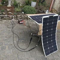 XINPUGUANG  Panneau Solaire Flexible 18V 100W Cellule Solaire 150W 200W 300W 400W Photovoltaïque Pour Voiture/Maison/Camping/Balcon Batterie de Charge Solaire Monocellulaire Etanche Flexible Solar Panel Sets 6