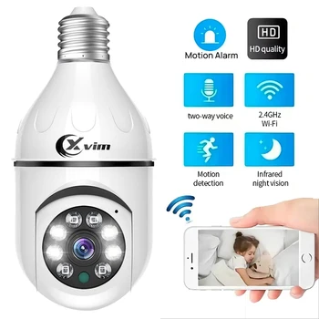 Wireless Bulb Camera Wifi E27 Bulb Camera 360 degree PTZ Audio WiFi Security Camera Full-color High-definition Night Vision 1