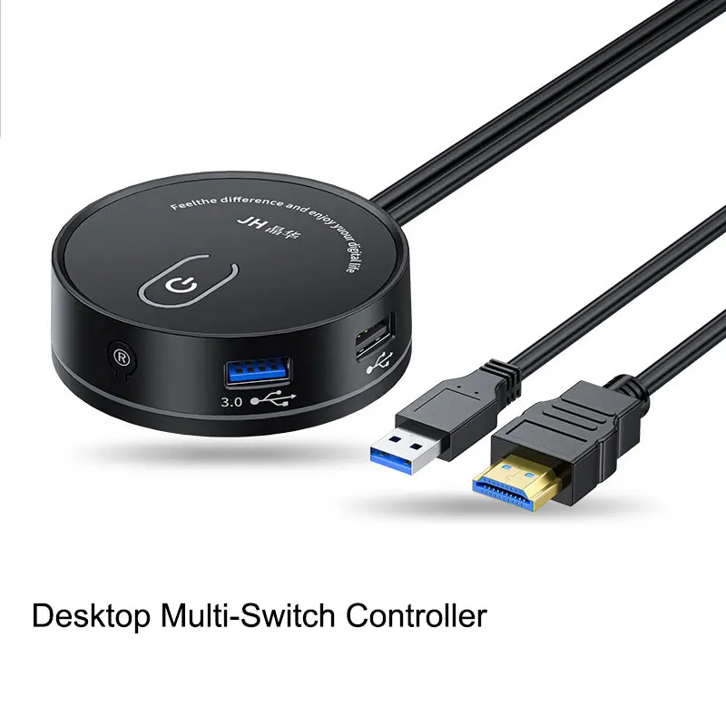 Jinghua Computador Desktop Switch Universal Usb 3.0 Audio Home Desktop Botão de Extensão de Energia Externa Internet Cafe
