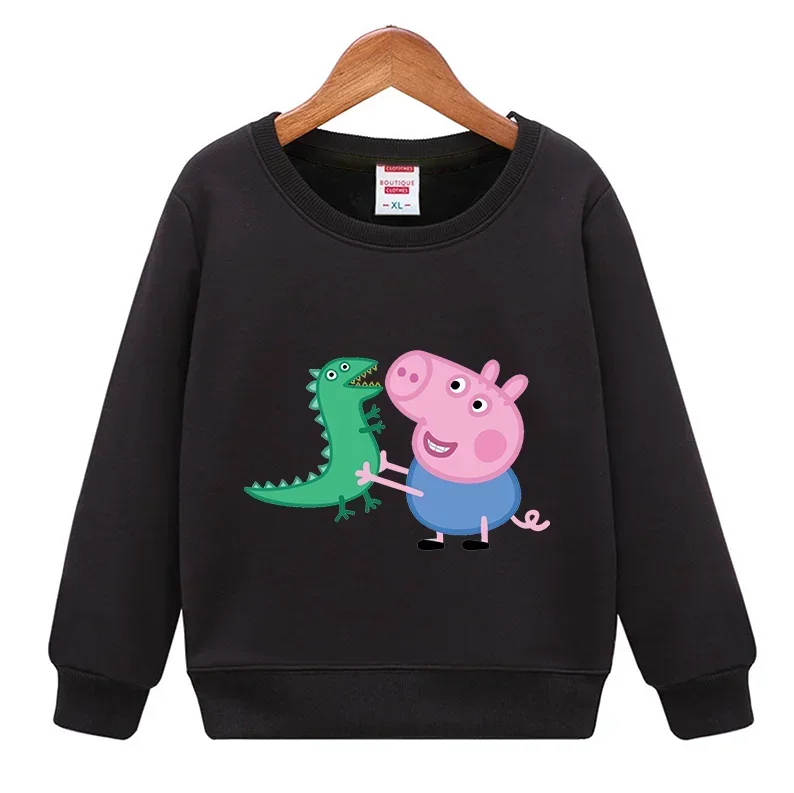 Children's Sweatshirt Peppa Pigs Brand Clothing Baby Boys Girls Long Sleeve Pullover Toddler Sweater Autumn Hoodie Clothes 5