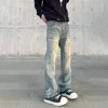 Streetwear Jeans Men Autumn Fit Vintage Trousers High Street Vaqueros Pantalones Hombre Slim Straight-leg Y2k Winter Denim Pants 1