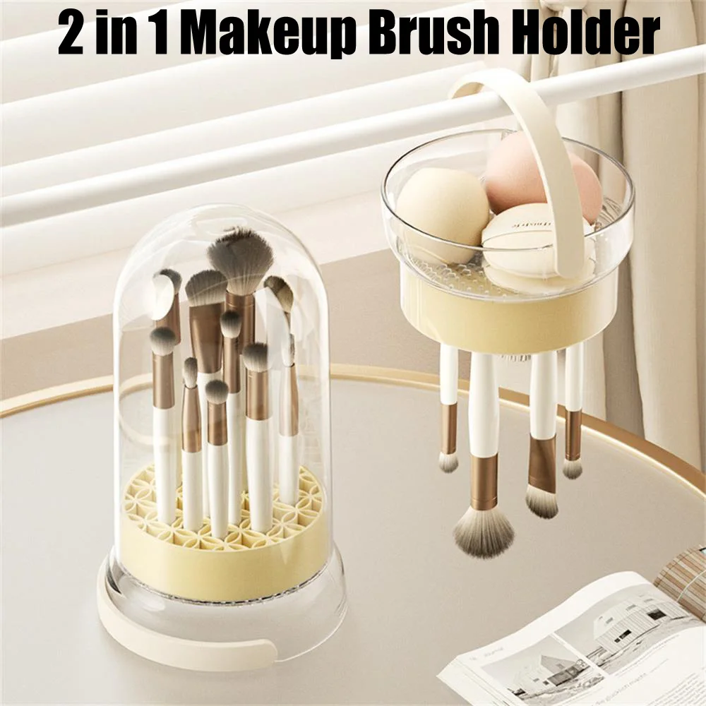 MakeupBrushHolderMakeupBrushAndWasherSiliconeBeautyEgg