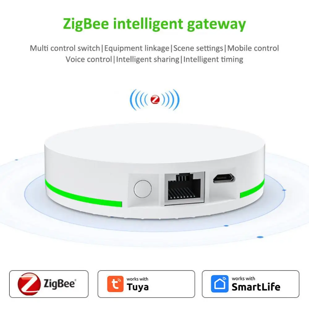 

Умный шлюз Tuya Zigbee 3,0, центральный контрольный шлюз, устройство для умного дома, умное управление жизнью