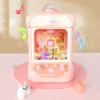 Cute Rabbit Claw Doll Machine Toy Mini Coin Machine with Lights Music Household Interactive Random Dolls Machine Toys for Kid 4