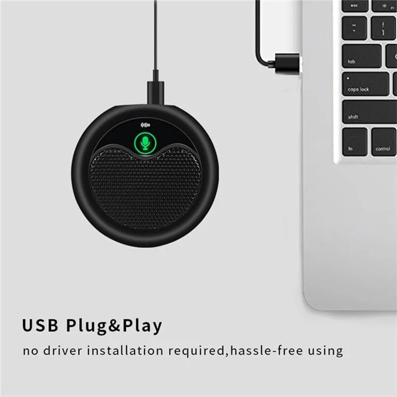 Omnidirectional Condenser USB Microphone for Online Meetings and Recording
