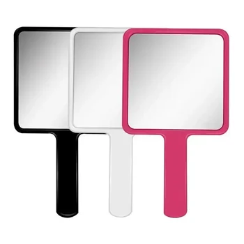 Miroir de maquillage portatif pour Extension de cils, miroir de vanité de maquillage carré avec poignée, miroir à main Compact pour Salon de SPA 1