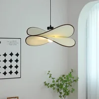 Lampe en tissu Wine--Sabi, lustre rétro, style français, chambre à coucher, vent ancien, famille d'accueil, restaurant, salon, crème 1