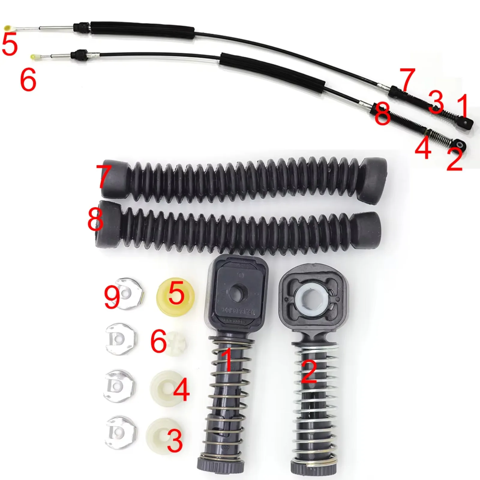 Manual Gear Shift Selector Lever Linkage Cable Bowden Bushing Sleeve Gaiter Repair Kit For VW Touran 1T 2003 2004 2005-2015