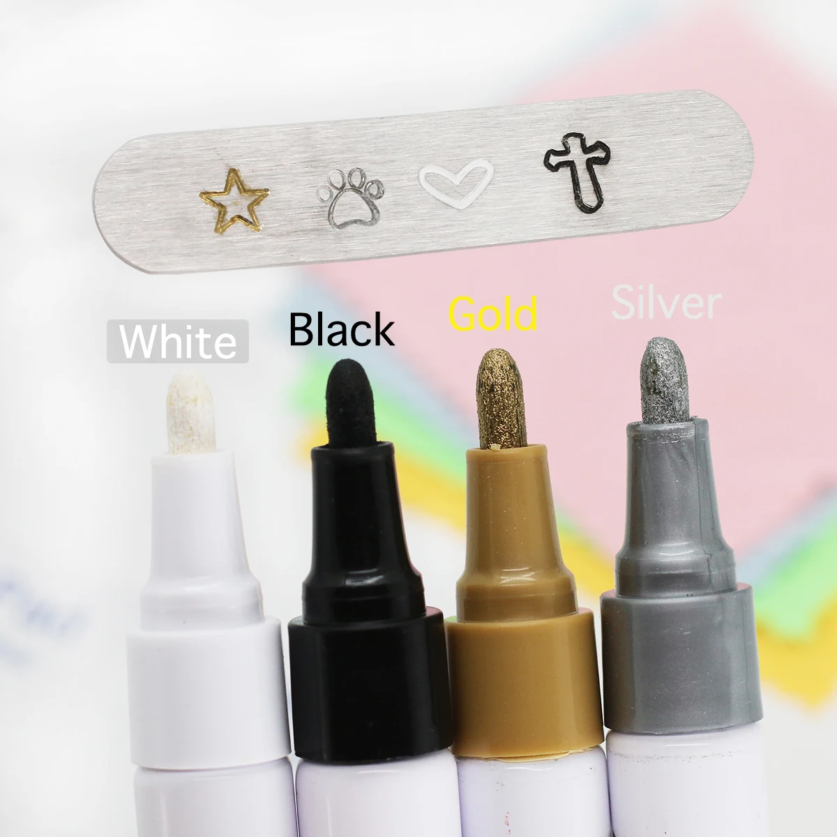 에나멜 마커 잉크 펜 페인트 일치 금속 스탬프 조각 DIY 쥬얼리 알루미늄 금속 쥬얼리 도구 만들기