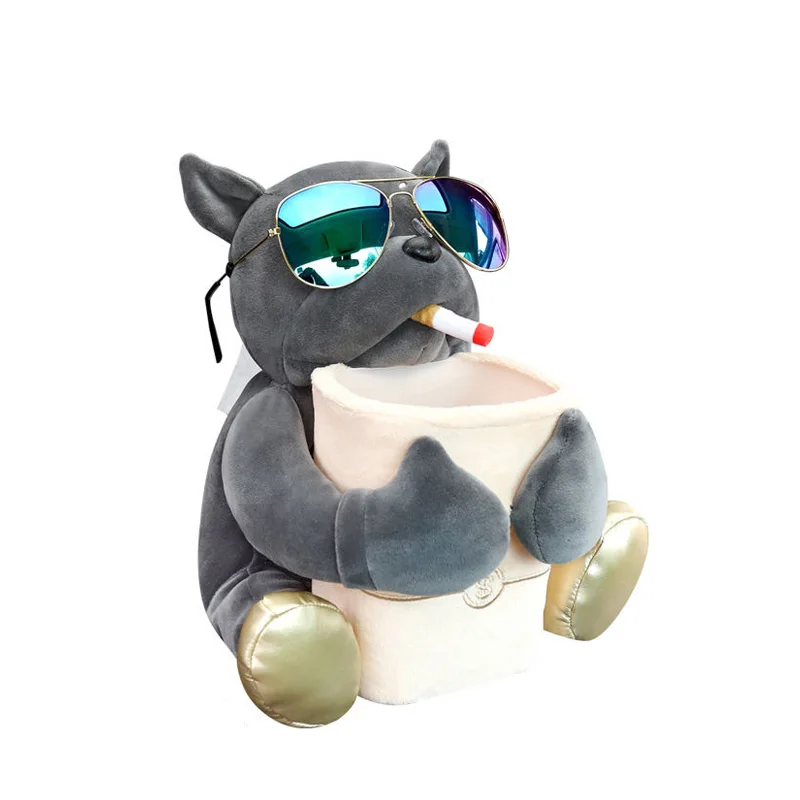 Car Cartoon Cute 2 In 1 Tissue Box Armrest Box Garbage Can Multi-functional Storage Bag for Home Office