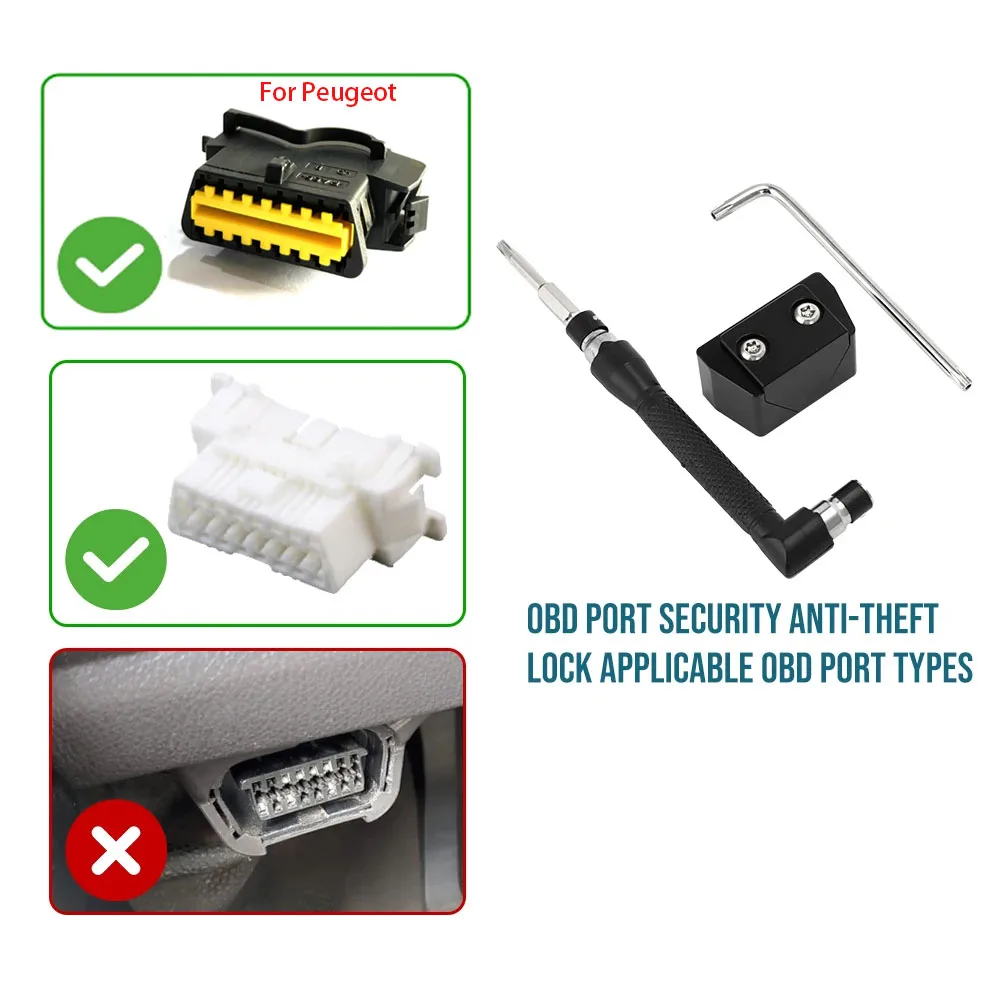 OBD II Port Security Anti-theft Lock Kit 1996-Up Vehicles obd port lock