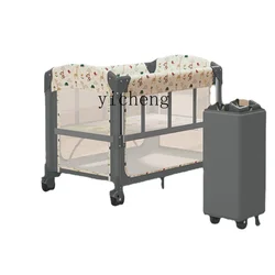 YY Small Apartment Crib Foldable Stitching Bed Mobile Multifunctional Cradle Babies' Bed