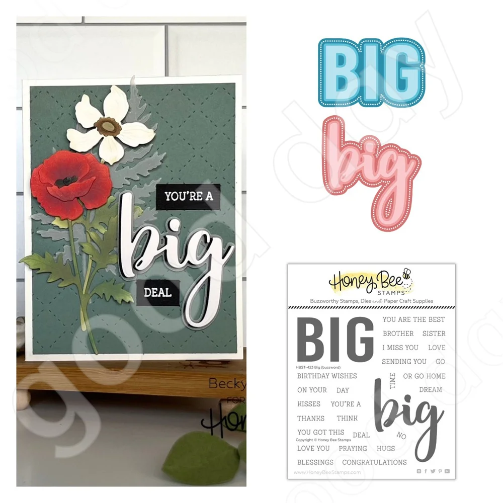 2022 Arrival New Big Buzzword Metal Cutting Dies Stamps Scrapbook Used for Diary Decoration Template Diy Greeting Card Handmade |