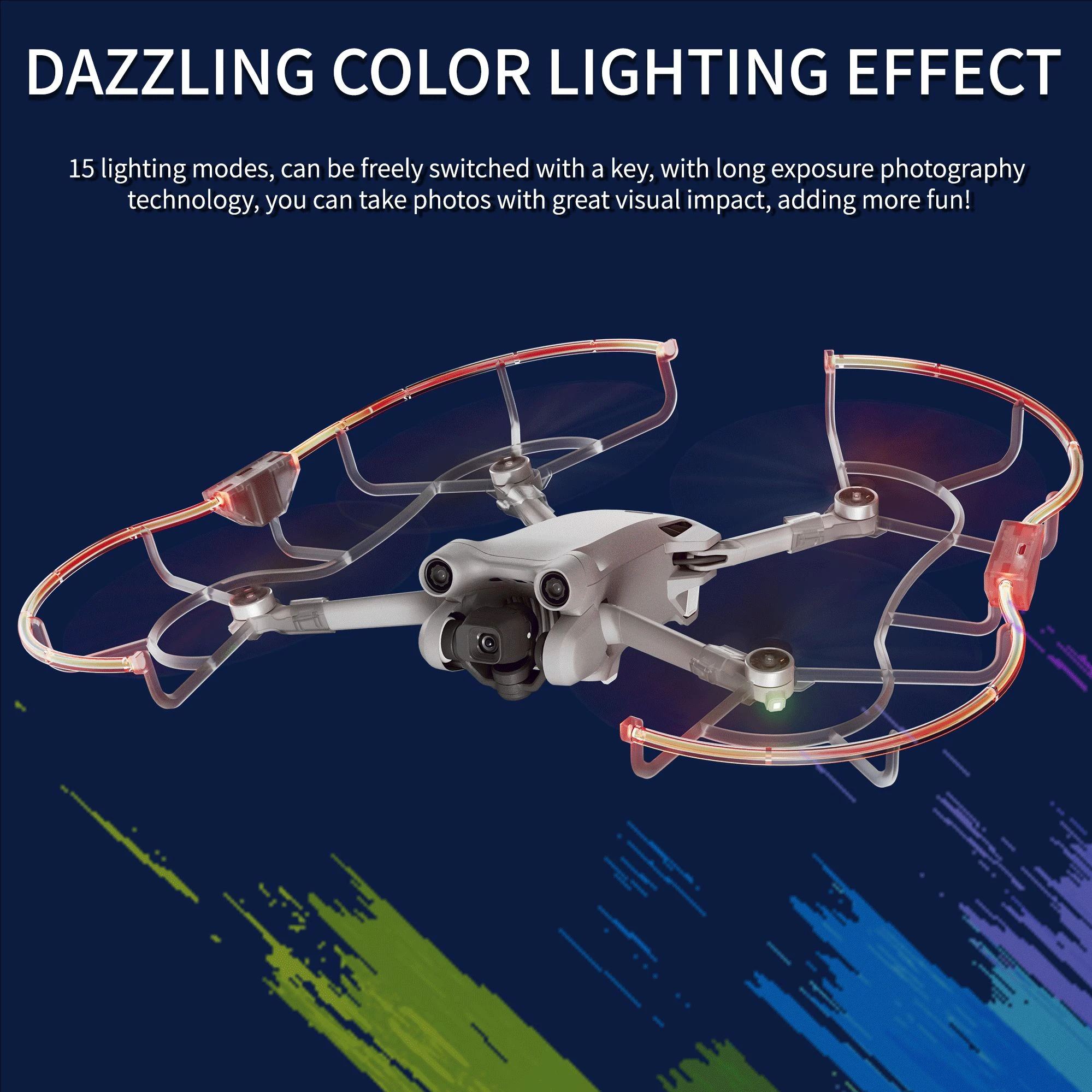 STARTRC LED Propeller Guard for DJI Mini 3 Pro/Mini 3-Anti-Collision Light Ring with High Visibility