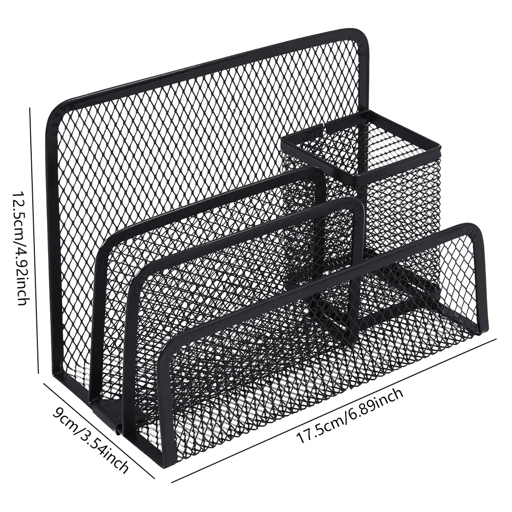 Настільний органайзер 3-шаровий металевий залізний сітчастий тримач Підставка для ноутбука Стійка для журналу Документ Стійка для книг Органайзер Офіс