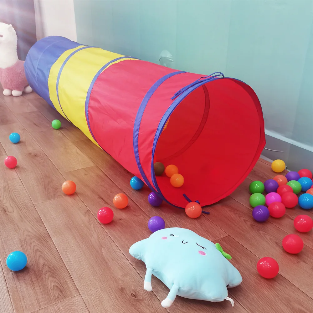 Portable Children's Tent Crawling Tunnel Play House Rainbow Tent Kids Little House Tipi Tent Indoor Toy Tube Baby Crawling Games 3