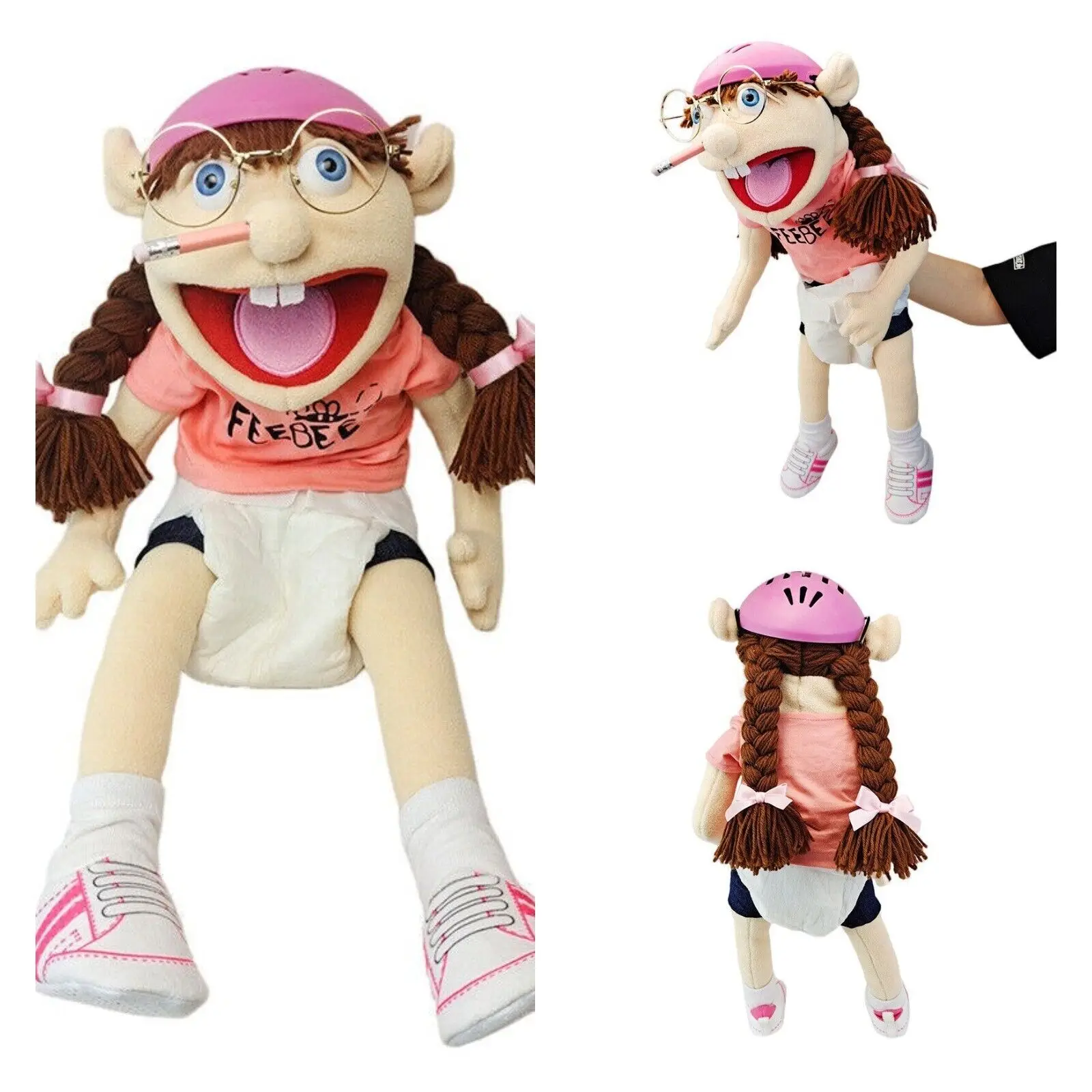 60cm Gigante Feebee Jeffy Fantoche Chapéu De Pelúcia Jogo Toy Boy Girl  Cartoon Mão Fantoche Plushie Boneca Talk Show Festa Props Presente de Natal  - AliExpress