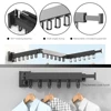 Retractable Cloth Drying Rack Folding Clothes Hanger Aluminum Indoor and Outdoor Wall Mount Space Saving 5