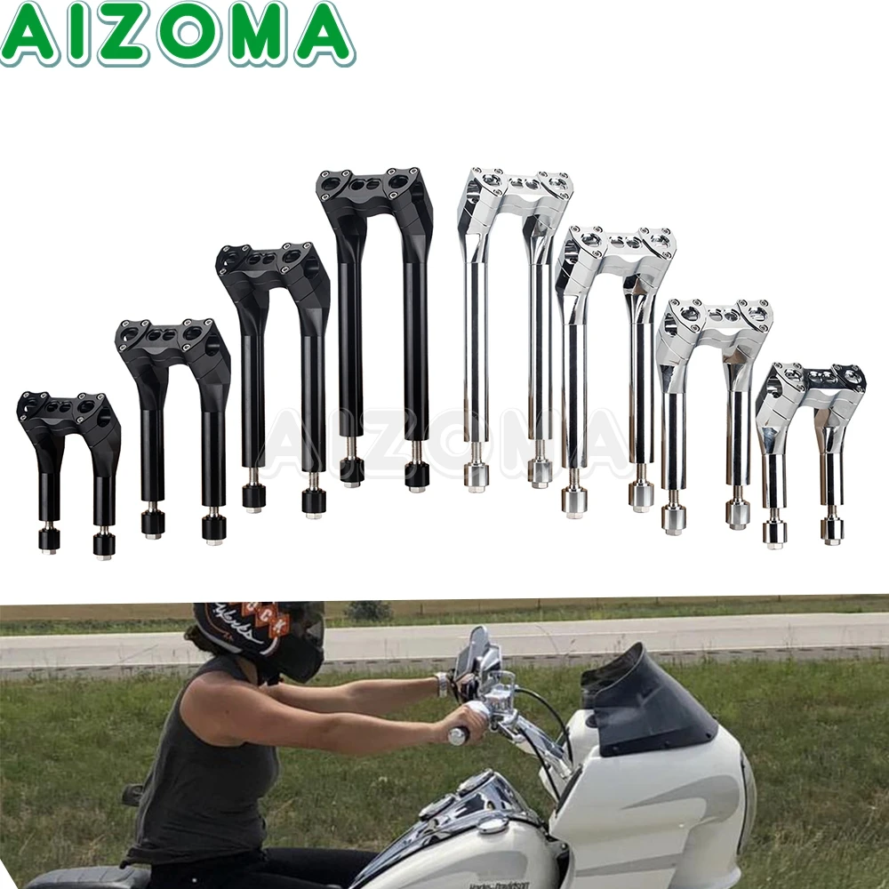 Motorcycle 6" 8" 10" 12" + 1" Handlebar Risers for 11/8" MX Style