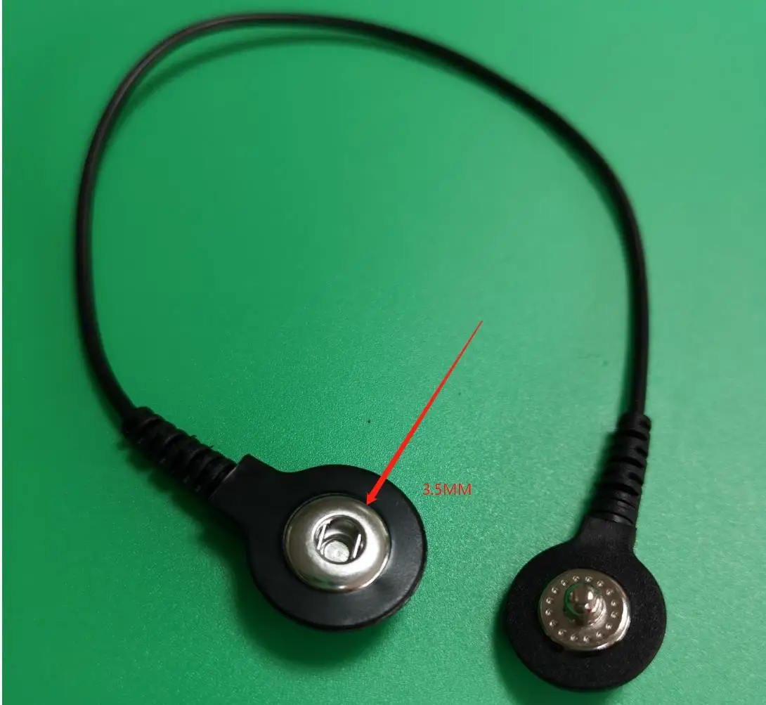 Adapter Tieline Replacement Electrode TENS Lead Wires Cord With Snap 3.5mm Female to male buckle for TENS Unit 10 Pieces